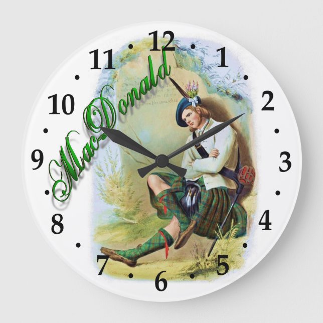 Clan MacDonald Scottish Dream Clock (Front)