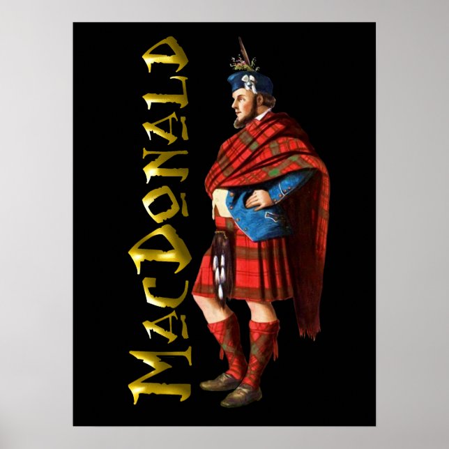 Clan MacDonald Scottish Highland Dream Poster (Front)