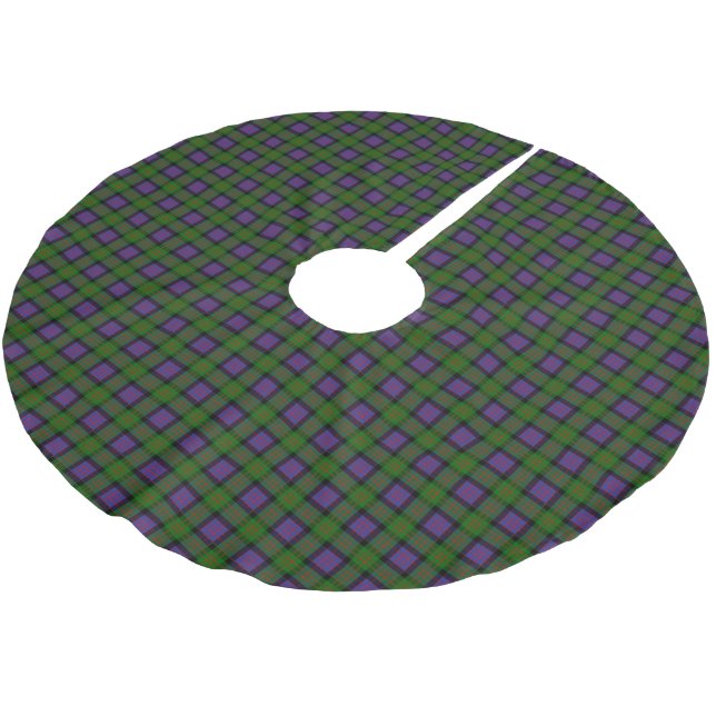 Clan MacDonald Tartan Brushed Polyester Tree Skirt (Angled)