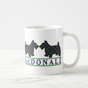 Clan MacDonald Tartan Scottish Scottie Dogs Coffee Mug