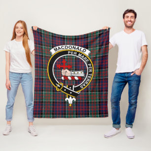 Clan Macdonalds Of Sleat Tartan Plaid Fleece Blanket