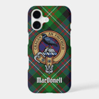 Clan MacDonell of Glengarry Crest over Tartan