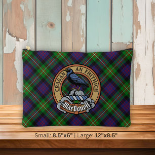 Clan MacDonell of Glengarry Crest over Tartan Accessory Pouch