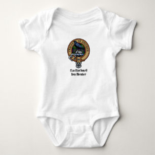 Clan MacDonell of Glengarry Crest over Tartan Baby Bodysuit