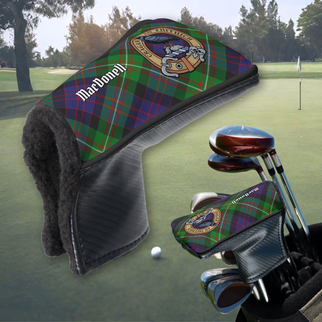 Clan MacDonell of Glengarry Crest over Tartan Golf Head Cover (Creator Uploaded)