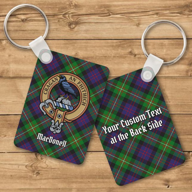 Clan MacDonell of Glengarry Crest over Tartan Key Ring (Creator Uploaded)
