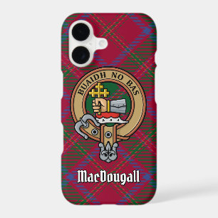 Clan MacDougall Crest over Tartan