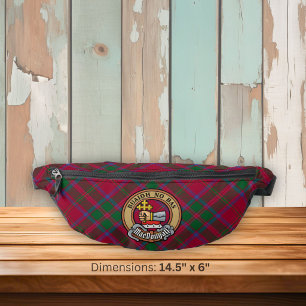 Clan MacDougall Crest over Tartan Bum Bags