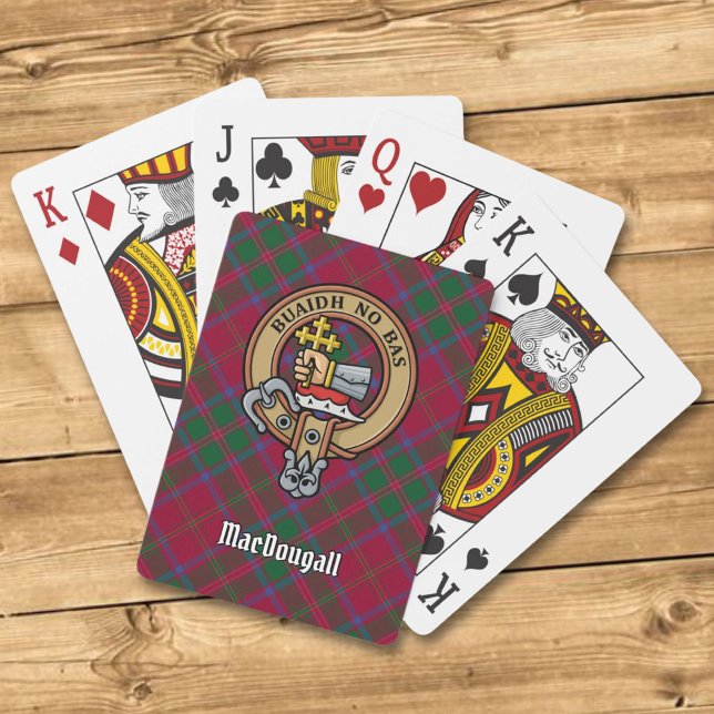 Clan MacDougall Crest over Tartan Playing Cards (Creator Uploaded)