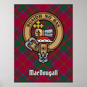 Clan MacDougall Crest over Tartan Poster