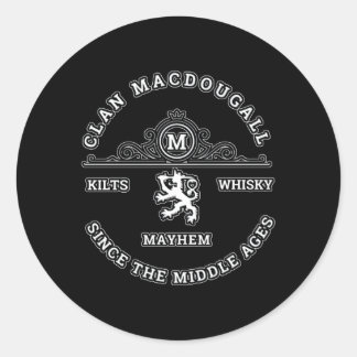 Clan Macdougall Scottish Kilt Highland Games Classic Round Sticker