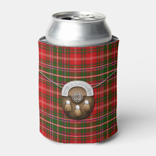 Clan MacDougall Tartan And Sporran Can Cooler (Can Front)