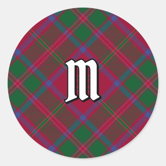 Clan MacDougall Tartan Classic Round Sticker (Front)