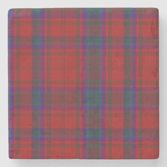 Clan MacDougall Tartan Plaid Stone Coaster (Front)