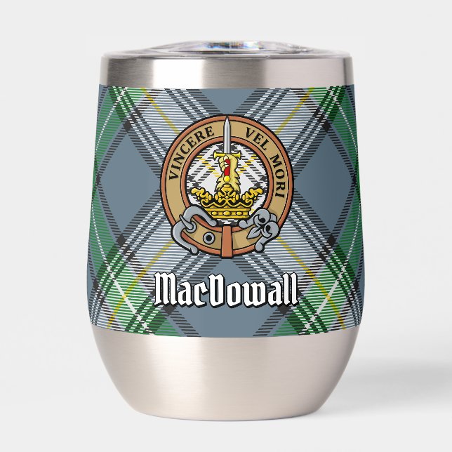 Clan MacDowall Crest over Tartan (Front)