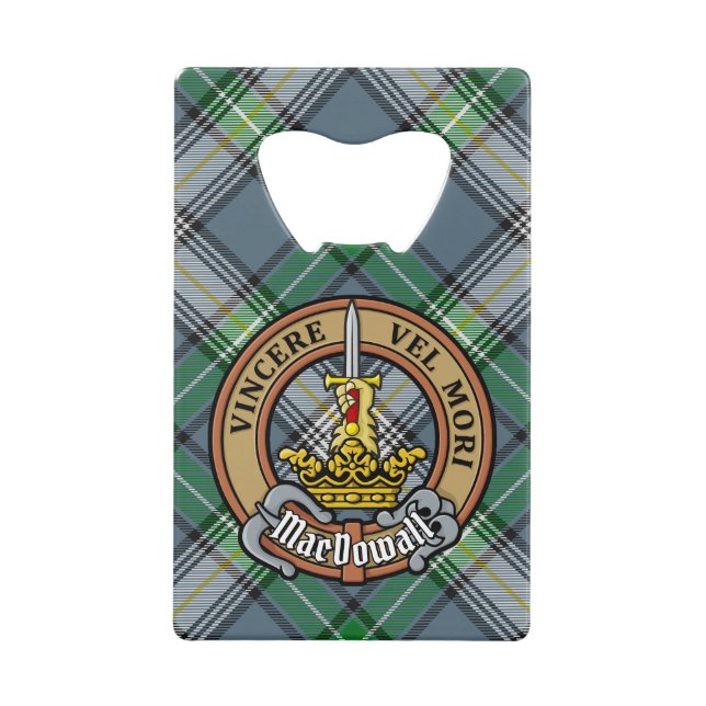 Clan MacDowall Crest over Tartan (Front)