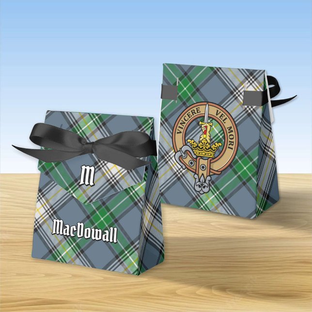 Clan MacDowall Crest over Tartan Favour Box (Creator Uploaded)