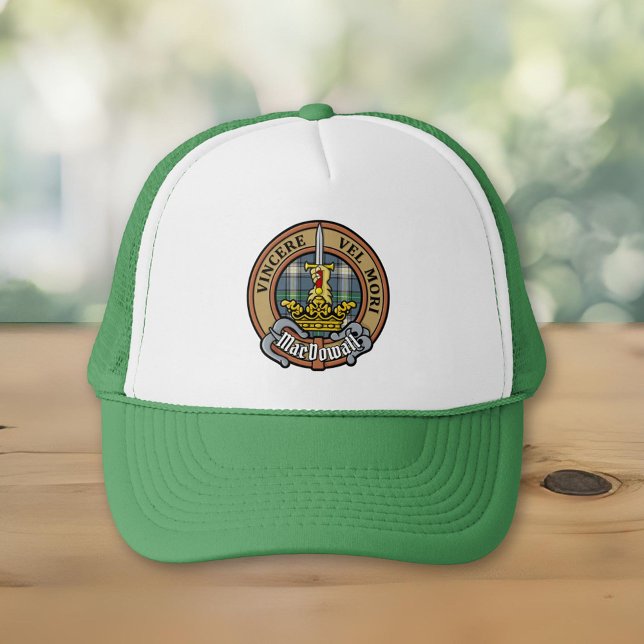 Clan MacDowall Crest over Tartan Trucker Hat (Creator Uploaded)