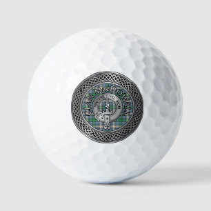 Clan MacDowall Crest & Tartan Knot Golf Balls