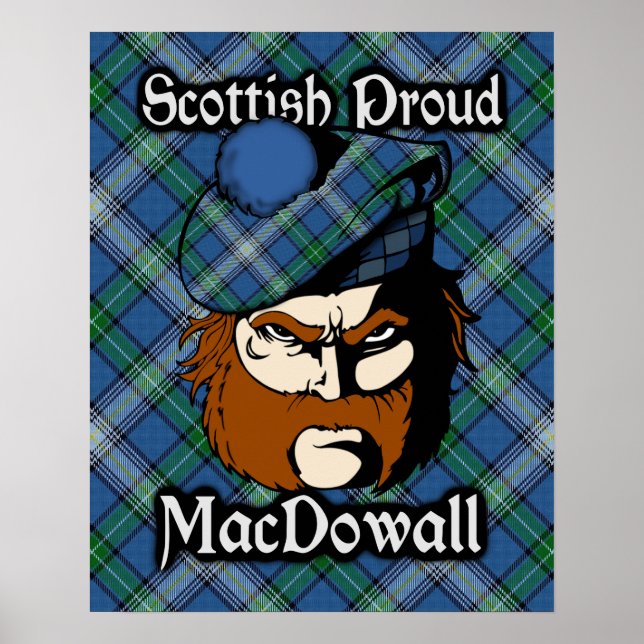 Clan MacDowall Scottish Tartan Poster (Front)