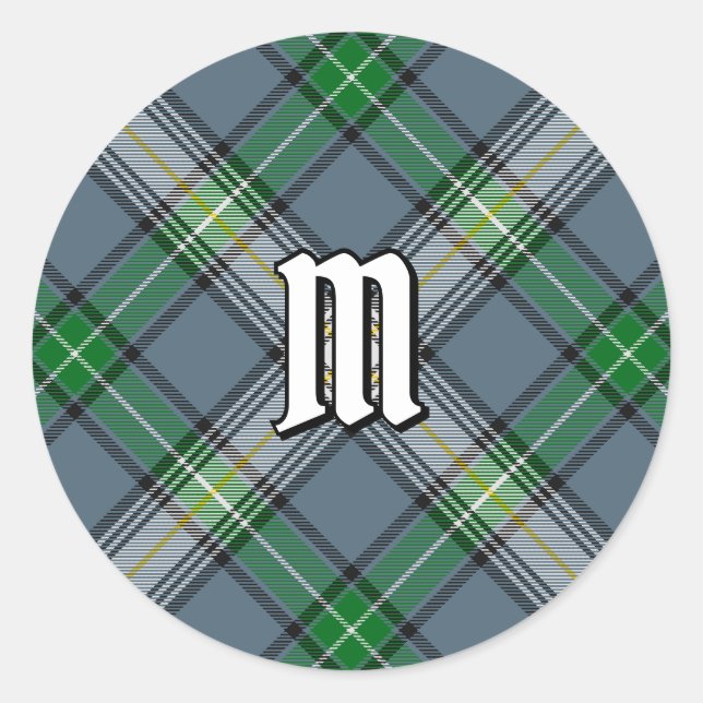 Clan MacDowall Tartan Classic Round Sticker (Front)