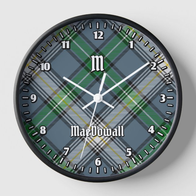 Clan MacDowall Tartan Clock (Front)