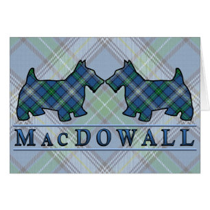 Clan MacDowall Tartan Scottie Dogs