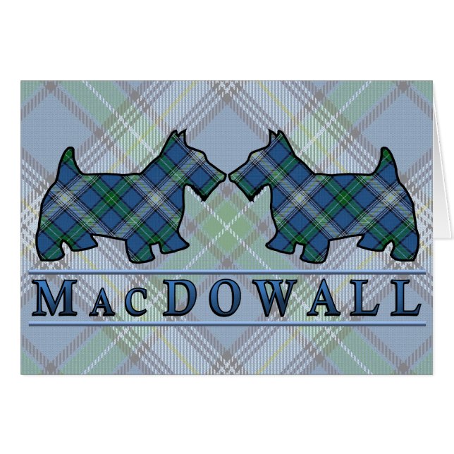 Clan MacDowall Tartan Scottie Dogs (Front Horizontal)