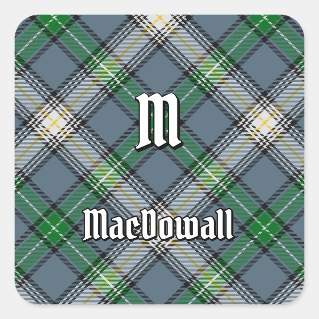 Clan MacDowall Tartan Square Sticker (Front)