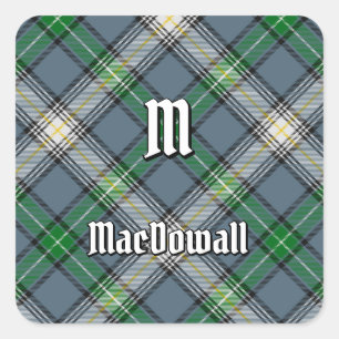 Clan MacDowall Tartan Square Sticker