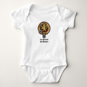 Clan MacDuff Crest over Tartan Baby Bodysuit
