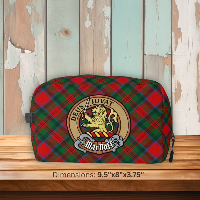 Clan MacDuff Crest over Tartan Dopp Kit (Creator Uploaded)