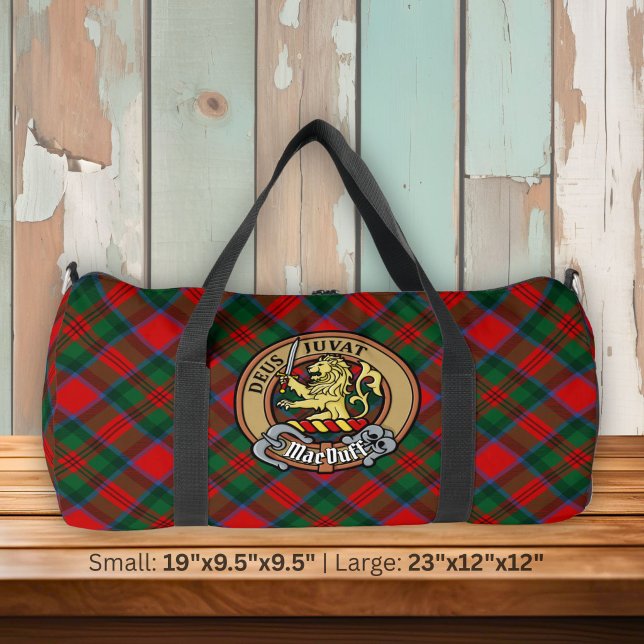 Clan MacDuff Crest over Tartan Duffle Bag (Creator Uploaded)