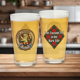 Clan MacDuff Crest over Tartan Glass