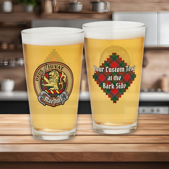 Clan MacDuff Crest over Tartan Glass (Creator Uploaded)
