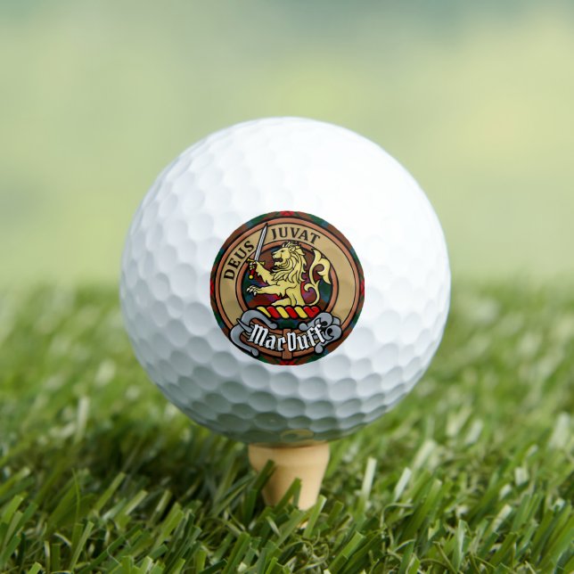 Clan MacDuff Crest over Tartan Golf Balls (Insitu Tee)