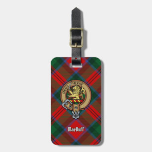 Clan MacDuff Crest over Tartan Luggage Tag