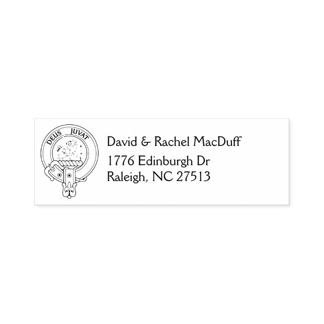 Clan MacDuff [EDIT] Crest & Address Self-inking Stamp (Design)