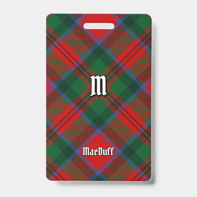 Clan MacDuff Tartan ID Badge (Front)