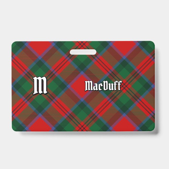 Clan MacDuff Tartan ID Badge (Front)