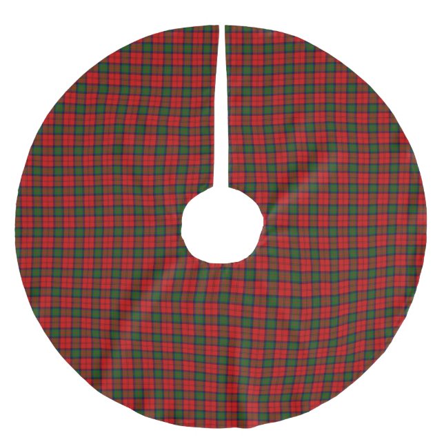 Clan MacDuff Tartan Plaid Pattern Brushed Polyester Tree Skirt (Front)