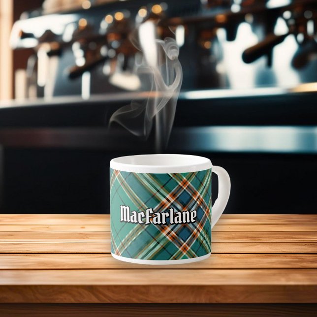 Clan MacFarlane Ancient Hunting Tartan Espresso Cup (Creator Uploaded)