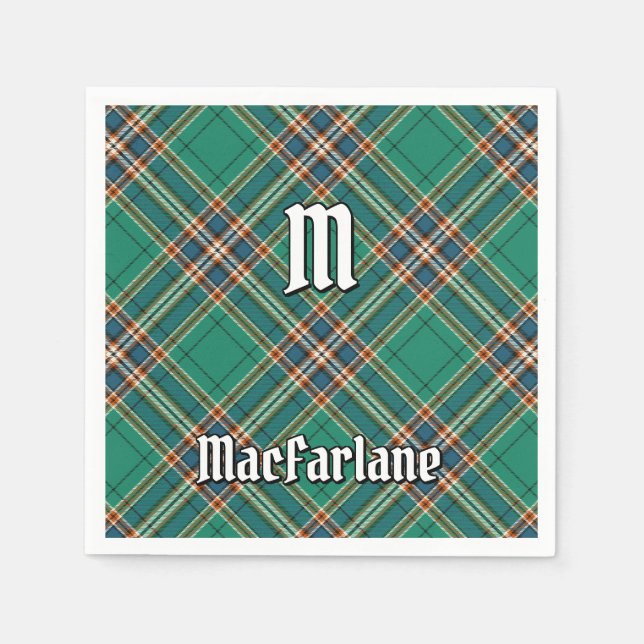 Clan MacFarlane Ancient Hunting Tartan Napkin (Front)