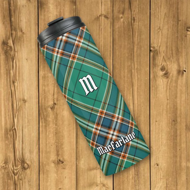Clan MacFarlane Ancient Hunting Tartan Thermal Tumbler (Creator Uploaded)