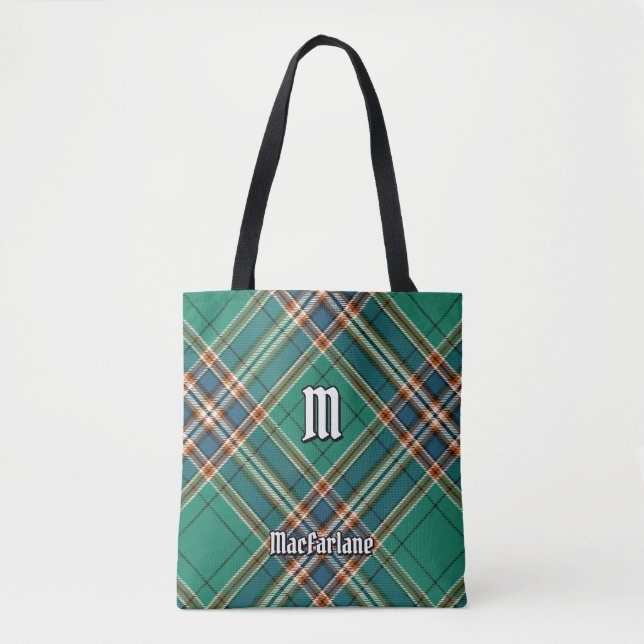 Clan MacFarlane Ancient Hunting Tartan Tote Bag (Front)