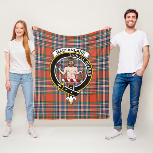 Clan MacFarlane Ancient Tartan Plaid Fleece Blanket