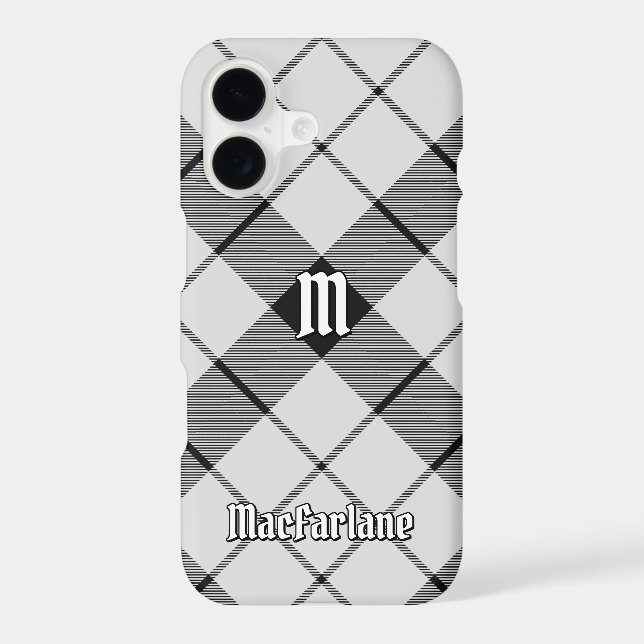 Clan MacFarlane Black and White Tartan (Back)