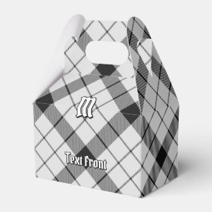 Clan MacFarlane Black and White Tartan Favour Box