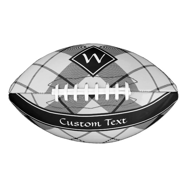 Clan MacFarlane Black and White Tartan Football (Front)