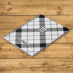 Clan MacFarlane Black and White Tartan Notebook